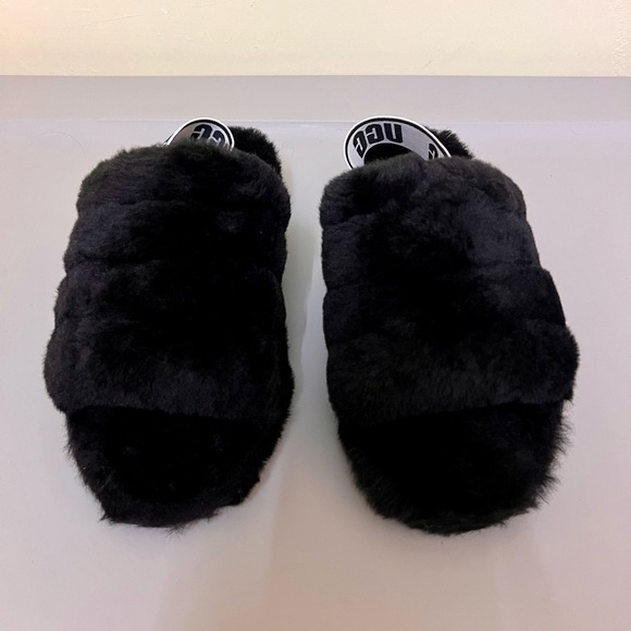 NWOT UGG Fluff Yeah Faux Fur Slingback Sandal - Picture 2 of 6